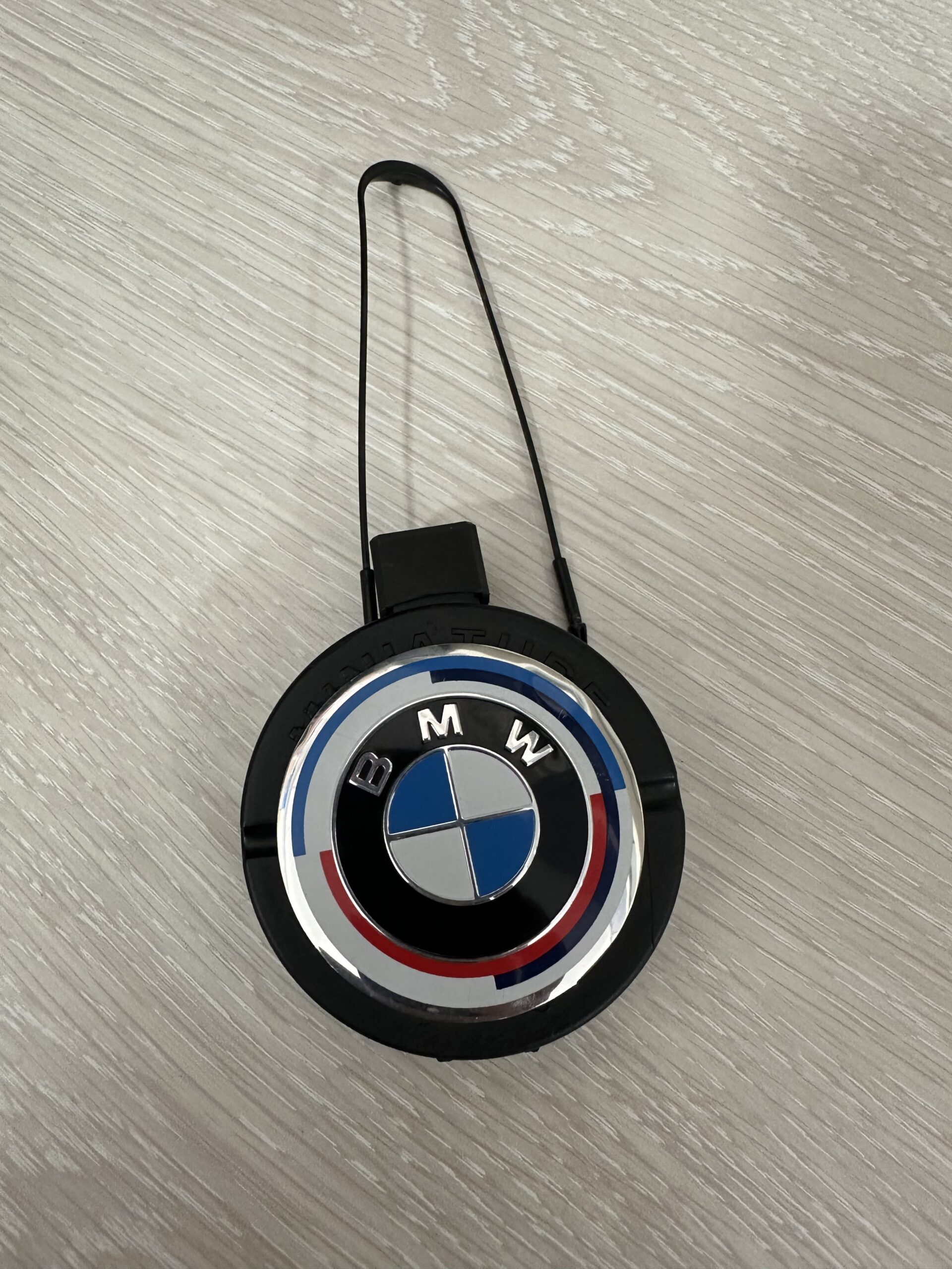 decoration voiture Logo 3d BMW M power noir